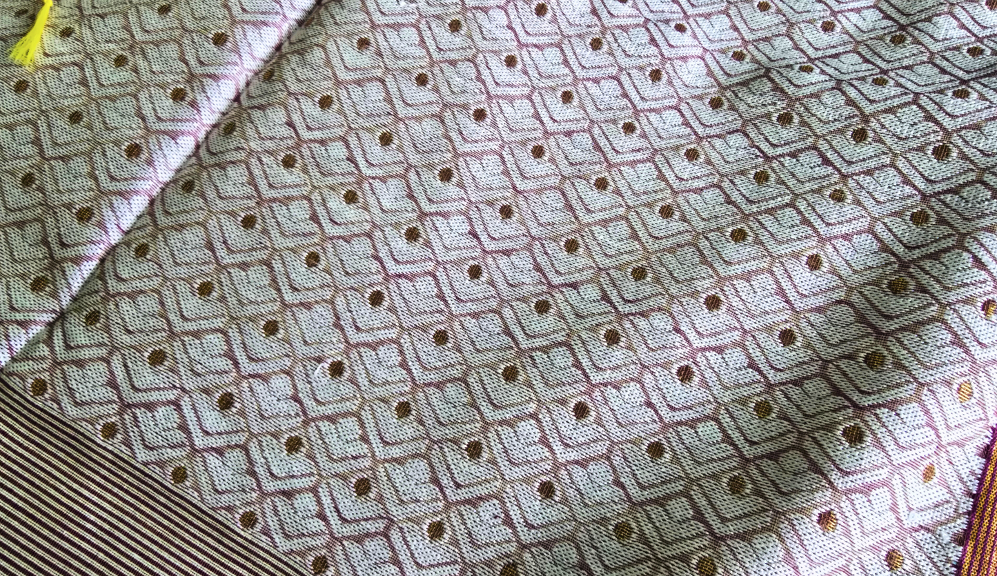 Magenta Baluchuri Handloom Saree with Intricate Pallu