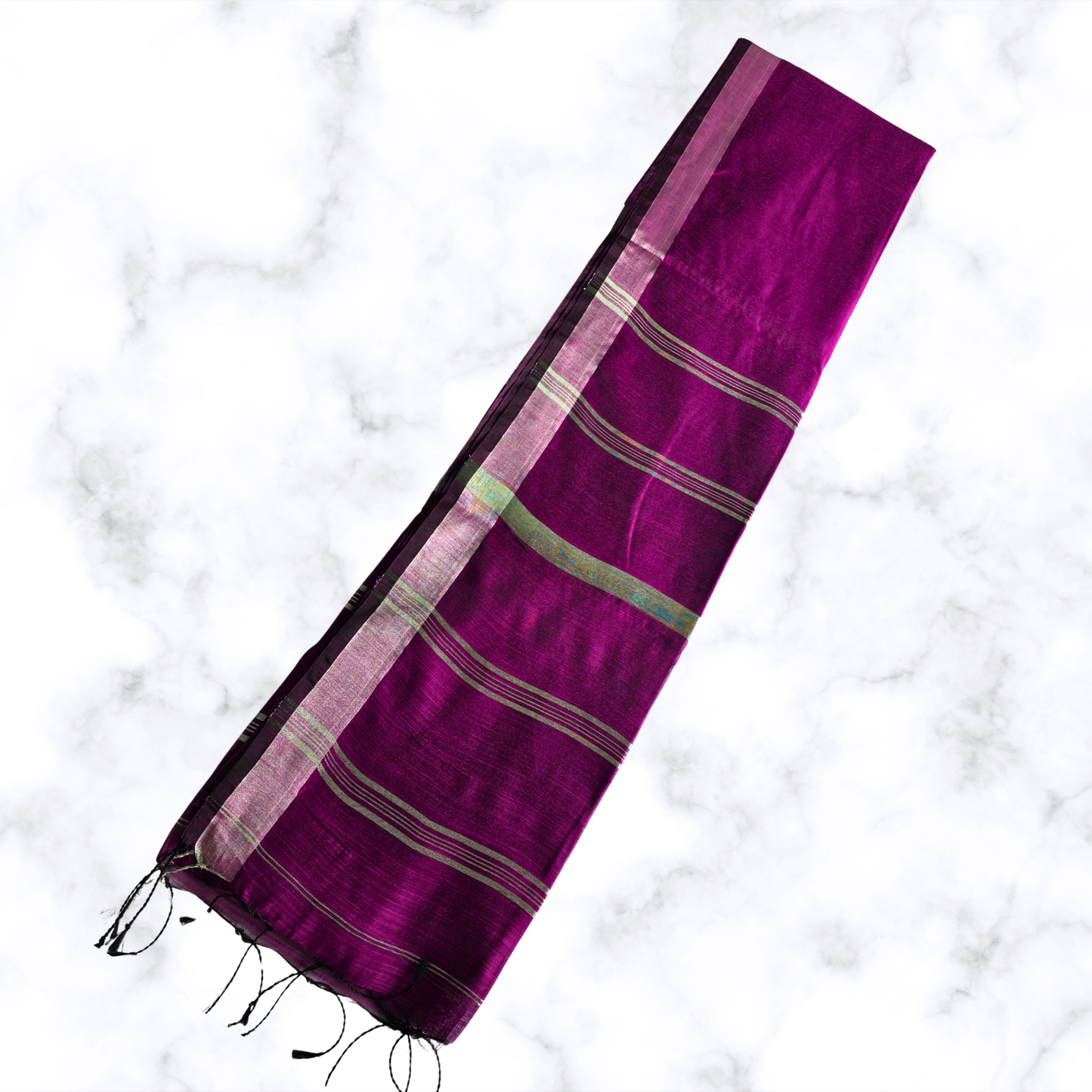 Deep Purple Slab Cotton Saree: Minimalist Charm & Artisanal Texture