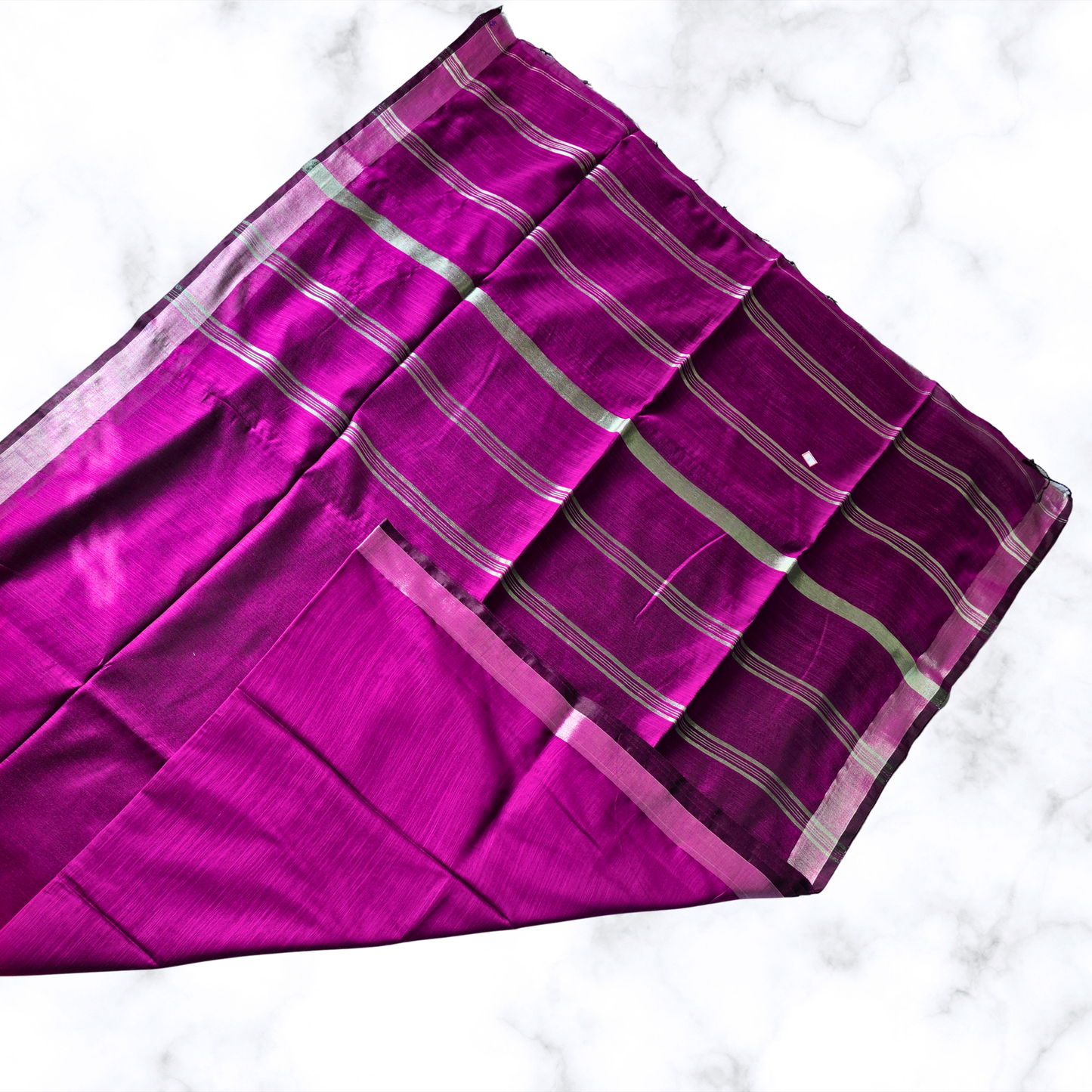 Deep Purple Slab Cotton Saree: Minimalist Charm & Artisanal Texture